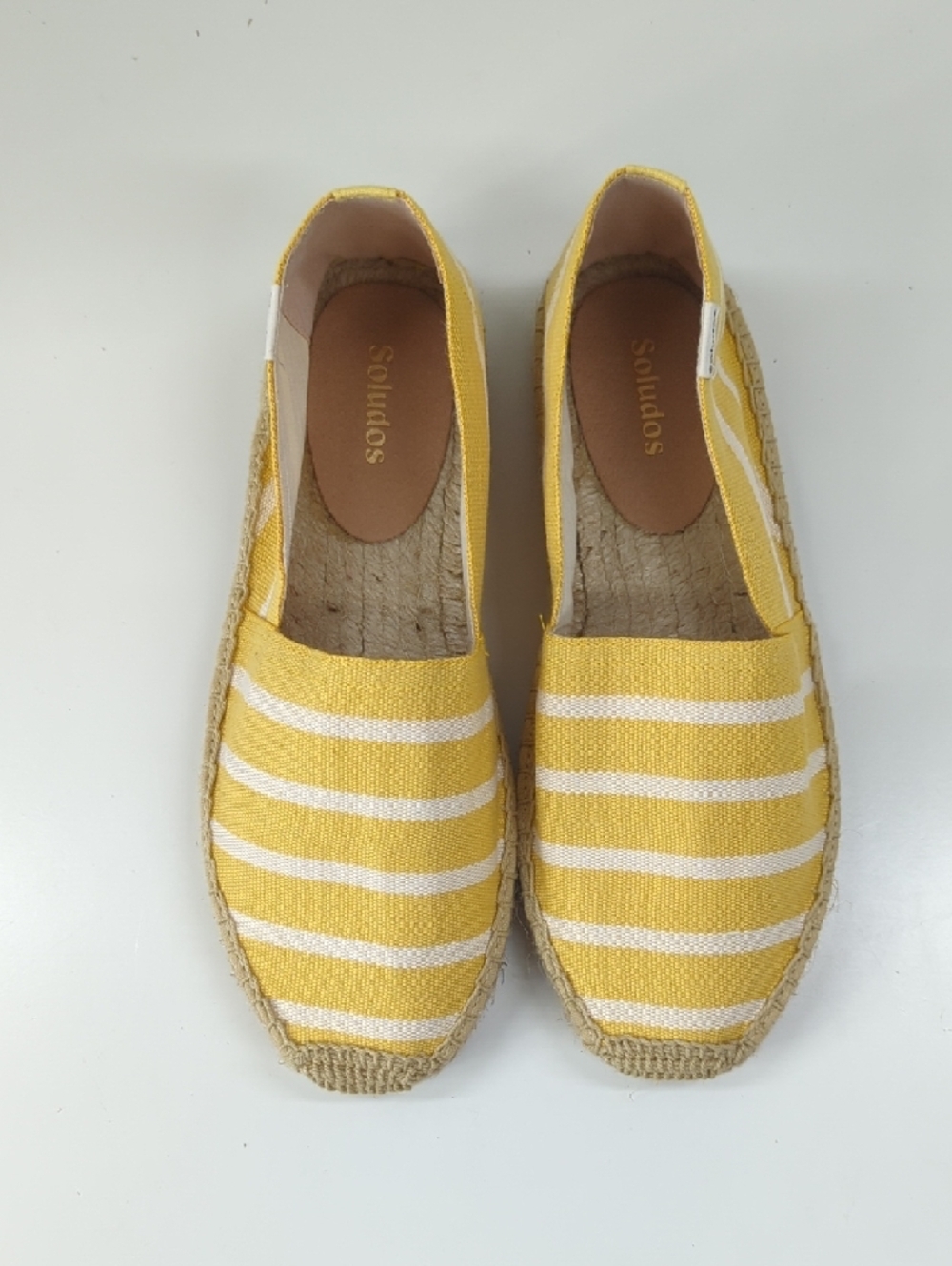 New Soludos Dali Striped Espadrilles in Yellow Size 7.5 - Picture 4 of 12